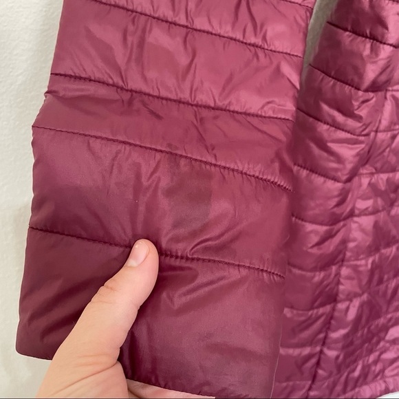Patagonia womens maroon nano puff trench jacket sz.M/L missing size tag flawed - Picture 4 of 9